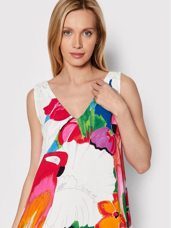 Desigual Vestito Da Giorno Kailua 22SWVW45 Multicolore Regular Fit 4 Desigual Vestito Da Giorno Kailua 22SWVW45 Multicolore Regular Fit - immagine 4