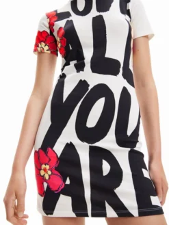 Desigual Vestito Da Giorno Love All You 23SWVK69 Bianco Slim Fit -Offerta economica Guess || Calvin Klein Jeans || Vero Moda desigual vestito da giorno love all you 23swvk69 bianco slim fit 3