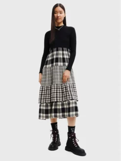 Desigual Vestito Da Giorno Saint Louis 22WWVW36 Nero Regular Fit