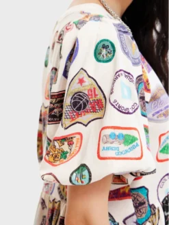 Desigual Vestito Da Giorno Stamps 22WWVK73 Beige Regular Fit -Offerta economica Guess || Calvin Klein Jeans || Vero Moda desigual vestito da giorno stamps 22wwvk73 beige regular fit 3