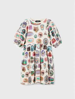 Desigual Vestito Da Giorno Stamps 22WWVK73 Beige Regular Fit -Offerta economica Guess || Calvin Klein Jeans || Vero Moda desigual vestito da giorno stamps 22wwvk73 beige regular fit 4