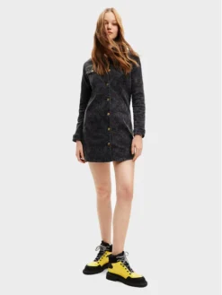 Desigual Vestito Di Jeans Babayaga 22WWVD02 Nero Slim Fit