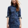 Desigual Vestito Di Jeans Tina 22WWVD01 Blu Scuro Slim Fit