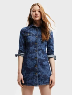 Desigual Vestito Di Jeans Tina 22WWVD01 Blu Scuro Slim Fit