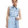 Desigual Vestito Di Jeans Virginnie 23SWVD06 Blu Regular Fit