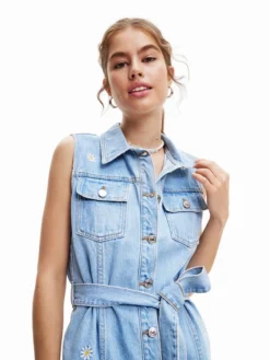 Desigual Vestito Di Jeans Virginnie 23SWVD06 Blu Regular Fit -Offerta economica Guess || Calvin Klein Jeans || Vero Moda desigual vestito di jeans virginnie 23swvd06 blu regular fit 3
