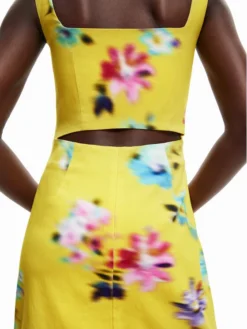 Desigual Vestito Estivo 23SWVW51 Giallo Slim Fit -Offerta economica Guess || Calvin Klein Jeans || Vero Moda desigual vestito estivo 23swvw51 giallo slim fit 3