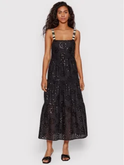 Desigual Vestito Estivo Leah 22SWVW05 Nero Regular Fit