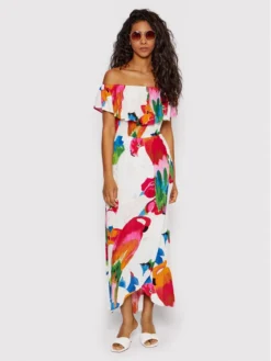 Desigual Vestito Estivo Pahoa 22SWVW47 Multicolore Regular Fit