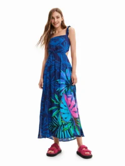 Desigual Vestito Estivo Zarautz 23SWMW11 Blu Scuro Regular Fit