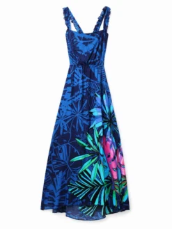 Desigual Vestito Estivo Zarautz 23SWMW11 Blu Scuro Regular Fit -Offerta economica Guess || Calvin Klein Jeans || Vero Moda desigual vestito estivo zarautz 23swmw11 blu scuro regular fit 4