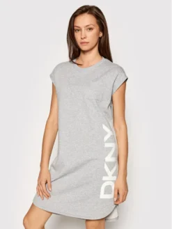 DKNY Vestito Di Maglia P0RD1B2J Grigio Regular Fit