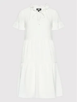 DKNY Vestito Estivo DD2B7670 Bianco Regular Fit -Offerta economica Guess || Calvin Klein Jeans || Vero Moda dkny vestito estivo dd2b7670 bianco regular fit 4