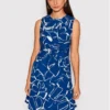 DKNY Vestito Estivo DD2ER926 Blu Regular Fit