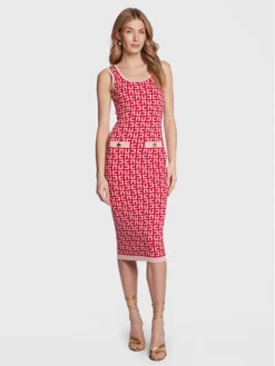 Elisabetta Franchi Vestito Di Maglia AM-41Z-31E2-V450 Rosa Slim Fit