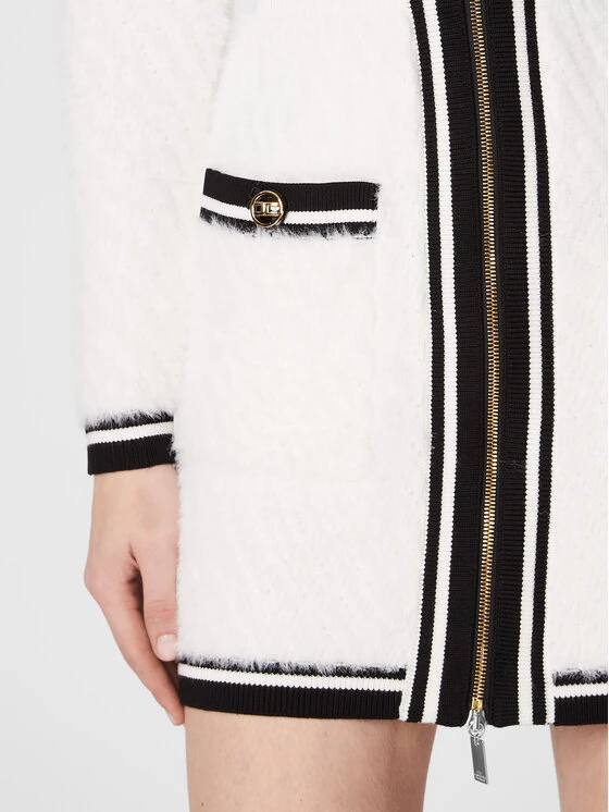 Elisabetta Franchi Vestito Di Maglia AM-50M-26E2-V500 Bianco Slim Fit 5 Elisabetta Franchi Vestito Di Maglia AM-50M-26E2-V500 Bianco Slim Fit - immagine 5