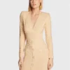 Elisabetta Franchi Vestito Di Maglia AM-73S-27E2-V420 Beige Slim Fit
