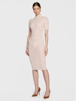 Elisabetta Franchi Vestito Di Maglia AM-75B-31E2-V320 Rosa Slim Fit