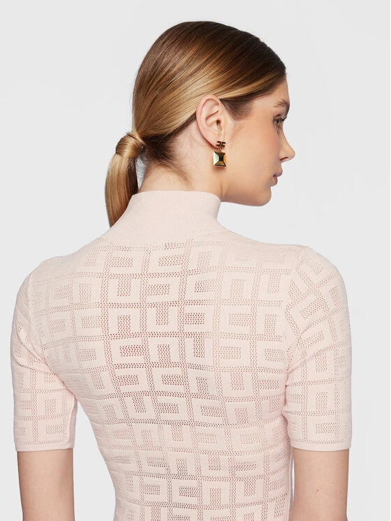 Elisabetta Franchi Vestito Di Maglia AM-75B-31E2-V320 Rosa Slim Fit 4 Elisabetta Franchi Vestito Di Maglia AM-75B-31E2-V320 Rosa Slim Fit - immagine 4