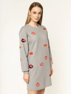 Vestito Di Maglia Ditik 5032447 Grigio Regular Fit