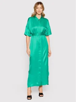 FRACOMINA Vestito Chemisier F322SD3004W45101 Verde Regular Fit