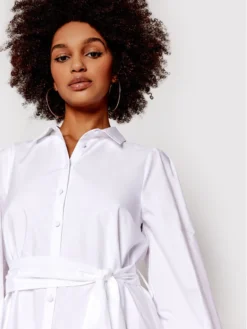 FRACOMINA Vestito Chemisier FR22SD1039W400R1 Bianco Regular Fit -Offerta economica Guess || Calvin Klein Jeans || Vero Moda fracomina vestito chemisier fr22sd1039w400r1 bianco regular fit 3