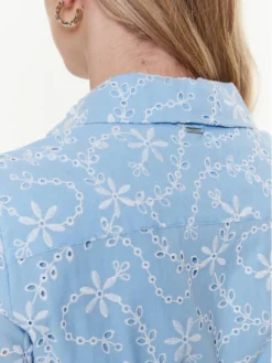 FRACOMINA Vestito Chemisier FR23SD1017W403G1 Blu Regular Fit -Offerta economica Guess || Calvin Klein Jeans || Vero Moda fracomina vestito chemisier fr23sd1017w403g1 blu regular fit 4