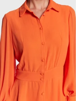FRACOMINA Vestito Chemisier FS23SD2003W41201 Arancione Regular Fit -Offerta economica Guess || Calvin Klein Jeans || Vero Moda fracomina vestito chemisier fs23sd2003w41201 arancione regular fit 4