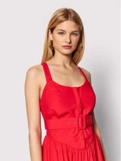 FRACOMINA Vestito Da Giorno FR22SD2008W40001 Rosso Regular Fit -Offerta economica Guess || Calvin Klein Jeans || Vero Moda fracomina vestito da giorno fr22sd2008w40001 rosso regular fit 3