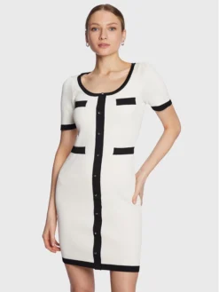 FRACOMINA Vestito Di Maglia FS23SD5005K41701 Bianco Slim Fit