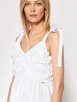 FRACOMINA Vestito Estivo FP22SD3012W40001 Bianco Regular Fit -Offerta economica Guess || Calvin Klein Jeans || Vero Moda fracomina vestito estivo fp22sd3012w40001 bianco regular fit 3