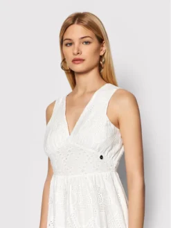 FRACOMINA Vestito Estivo FR22SD3009W40401 Bianco Regular Fit -Offerta economica Guess || Calvin Klein Jeans || Vero Moda fracomina vestito estivo fr22sd3009w40401 bianco regular fit 3