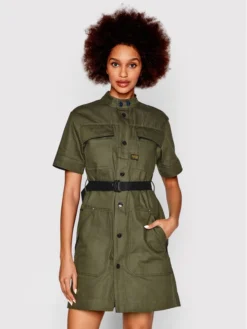 G-Star Raw Vestito Da Giorno D20475-C969-001 Verde Regular Fit