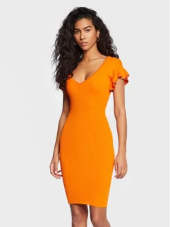 Gaudi Vestito Di Maglia 311BD13004 Arancione Slim Fit