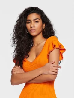 Gaudi Vestito Di Maglia 311BD13004 Arancione Slim Fit -Offerta economica Guess || Calvin Klein Jeans || Vero Moda gaudi jeans vestito di maglia 311bd13004 arancione slim fit 3