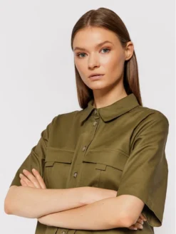 Gestuz Vestito Chemisier Assagz 10905381 Verde Loose Fit -Offerta economica Guess || Calvin Klein Jeans || Vero Moda gestuz vestito chemisier assagz 10905381 verde loose fit 3