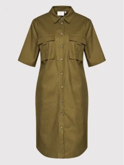 Gestuz Vestito Chemisier Assagz 10905381 Verde Loose Fit -Offerta economica Guess || Calvin Klein Jeans || Vero Moda gestuz vestito chemisier assagz 10905381 verde loose fit 4