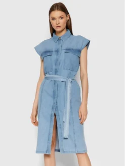 Gestuz Vestito Di Jeans Albagz 10905354 Blu Loose Fit