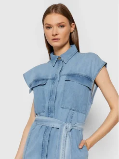 Gestuz Vestito Di Jeans Albagz 10905354 Blu Loose Fit -Offerta economica Guess || Calvin Klein Jeans || Vero Moda gestuz vestito di jeans albagz 10905354 blu loose fit 3