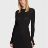Gina Tricot Vestito Di Maglia Asta 18870 Nero Slim Fit