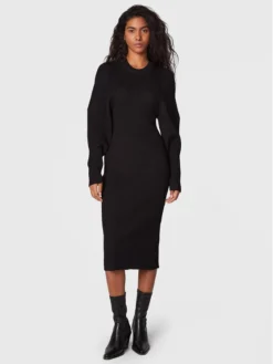 Gina Tricot Vestito Di Maglia Klara 17570 Nero Slim Fit