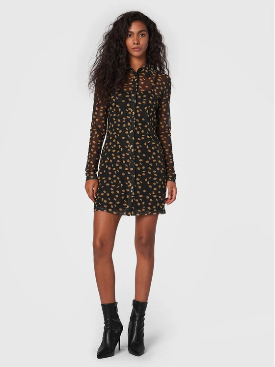 Glamorous Vestito Chemisier AN4337 Nero Regular Fit 2 Glamorous Vestito Chemisier AN4337 Nero Regular Fit - immagine 2