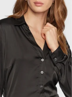 Guess Vestito Chemisier Alya W2BK83 WF1T2 Nero Regular Fit -Offerta economica Guess || Calvin Klein Jeans || Vero Moda guess vestito chemisier alya w2bk83 wf1t2 nero regular fit 4
