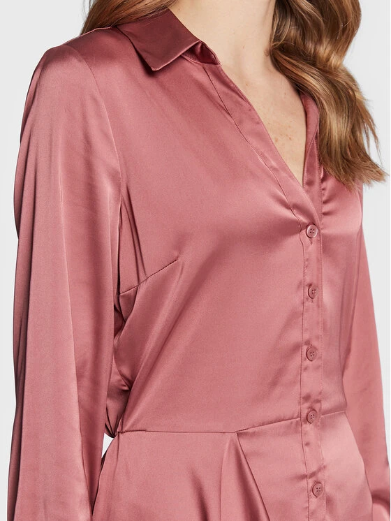 Guess Vestito Chemisier Alya W2BK83 WF1T2 Rosa Regular Fit 4 Guess Vestito Chemisier Alya W2BK83 WF1T2 Rosa Regular Fit - immagine 4