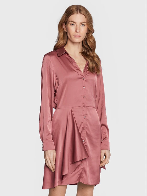 Guess Vestito Chemisier Alya W2BK83 WF1T2 Rosa Regular Fit 1 Guess Vestito Chemisier Alya W2BK83 WF1T2 Rosa Regular Fit