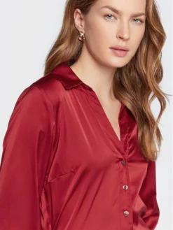Guess Vestito Chemisier Alya W2BK83 WF1T2 Rosso Regular Fit -Offerta economica Guess || Calvin Klein Jeans || Vero Moda guess vestito chemisier alya w2bk83 wf1t2 rosso regular fit 3