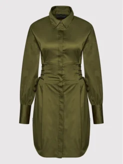 Guess Vestito Chemisier Celie W2YK84 WE2Q0 Verde Regular Fit -Offerta economica Guess || Calvin Klein Jeans || Vero Moda guess vestito chemisier celie w2yk84 we2q0 verde regular fit 4