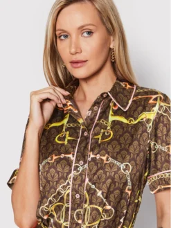 Guess Vestito Chemisier Coraline W2PK0A WD8G0 Marrone Regular Fit -Offerta economica Guess || Calvin Klein Jeans || Vero Moda guess vestito chemisier coraline w2pk0a wd8g0 marrone regular fit 3