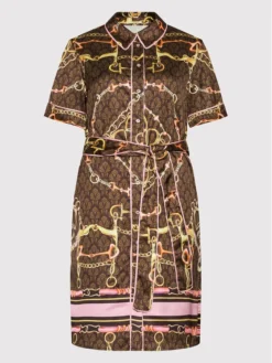 Guess Vestito Chemisier Coraline W2PK0A WD8G0 Marrone Regular Fit -Offerta economica Guess || Calvin Klein Jeans || Vero Moda guess vestito chemisier coraline w2pk0a wd8g0 marrone regular fit 4