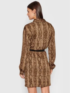 Guess Vestito Chemisier Dominique W1BK00 WE562 Marrone Regular Fit -Offerta economica Guess || Calvin Klein Jeans || Vero Moda guess vestito chemisier dominique w1bk00 we562 marrone regular fit 2